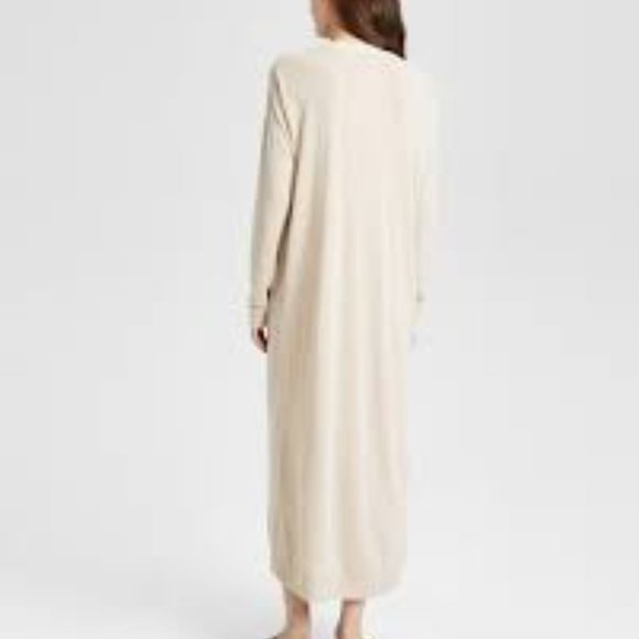 Theory Ivory Linen Maxi Cardigan Sweater M - Picture 2 of 5